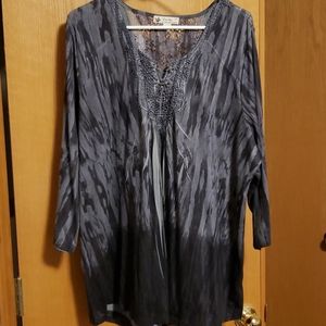 Tie dye tiger pattern tunic
